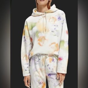 Scotch and soda, oversized, tie-dye hoodie, size small